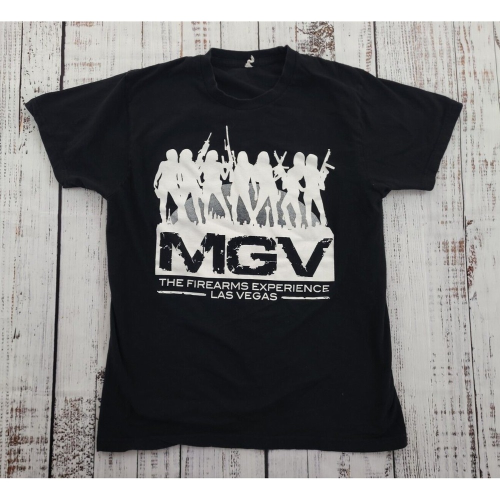 Machine Guns Vegas MGV The Firearms Experience Las Vegas Black Graphic Tee L